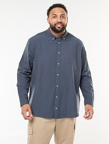 Camisa oxford recta lisa