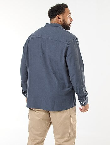 Camisa oxford recta lisa