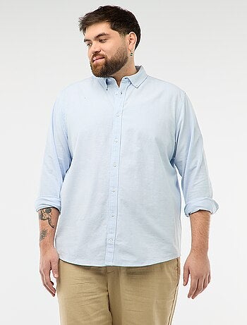 Camisa oxford recta lisa