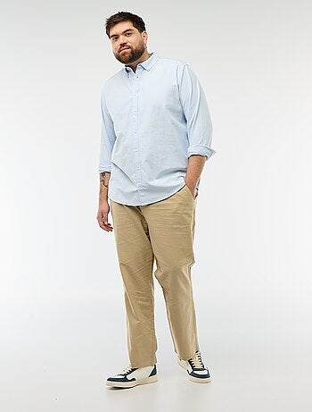 Camisa oxford recta lisa