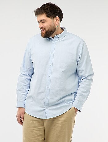 Camisa oxford recta lisa
