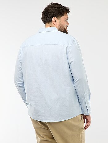 Camisa oxford recta lisa