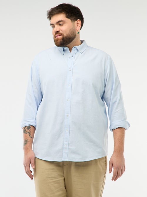 Camisa oxford recta lisa - Kiabi