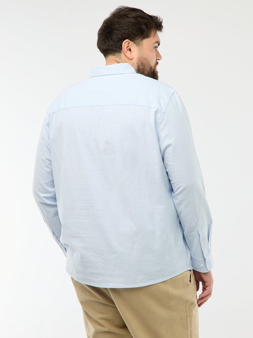 Camisa oxford recta lisa - Kiabi