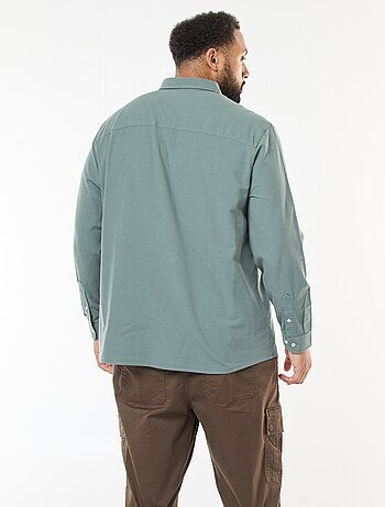 Camisa oxford recta lisa