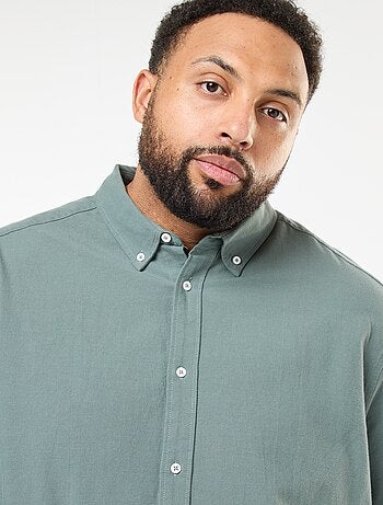 Camisa oxford recta lisa