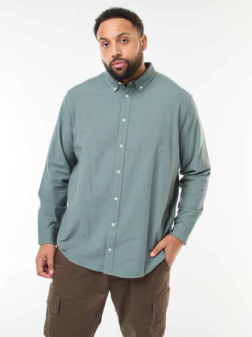 Camisa oxford recta lisa - Kiabi