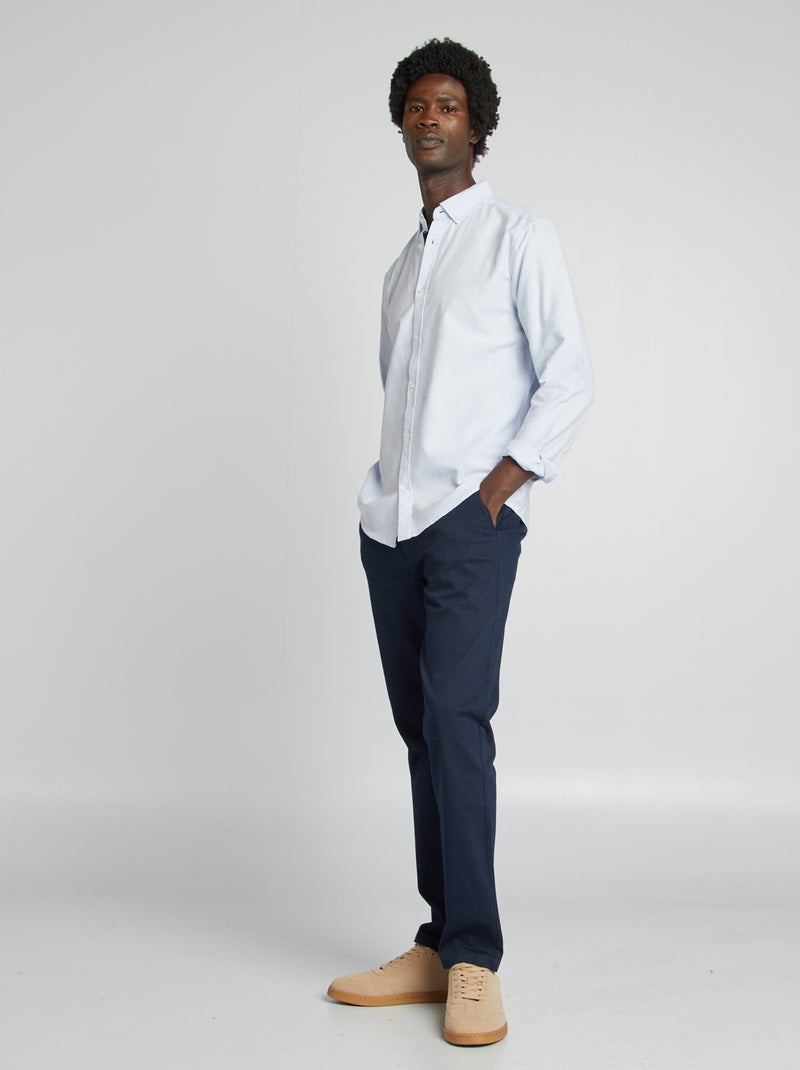 Camisa oxford regular fit AZUL - Kiabi