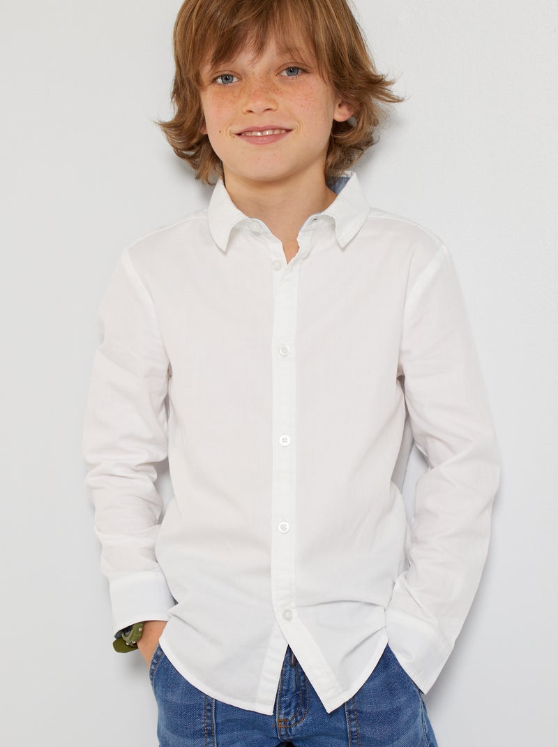 Camisa oxford y pajarita Blanco - Kiabi