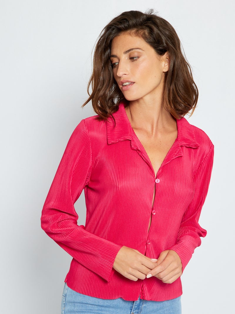 Camisa plisada ROSA - Kiabi