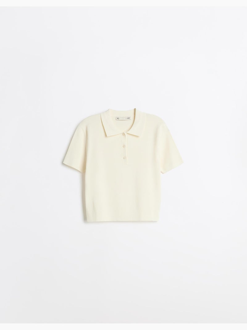 Camisa polo de manga corta, mo fashion Beige - Kiabi
