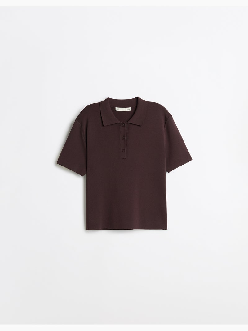 Camisa polo de manga corta, mo fashion Marrón - Kiabi