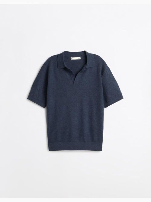 Camisa polo de punto con lino, mo fashion - Kiabi