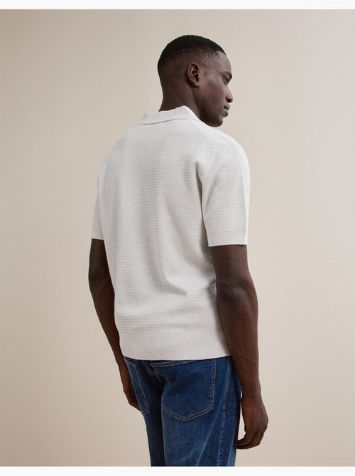Camisa polo de punto con lino, mo fashion - Kiabi