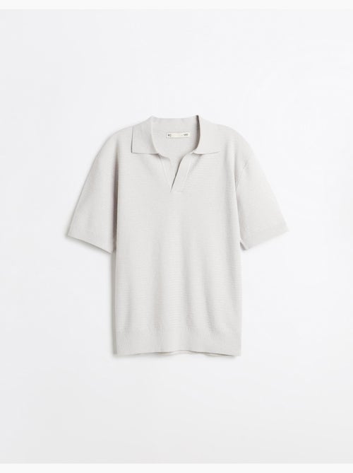 Camisa polo de punto con lino, mo fashion - Kiabi