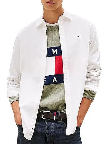 Camisa popelín para hombre tommy hilfiger