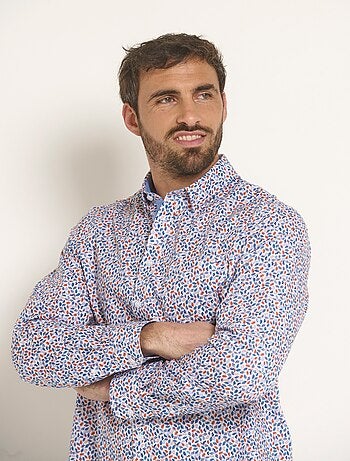Camisa popelina estampada fantasía - Afibel