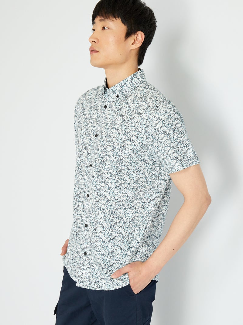 Camisa 'Produkt' con estampados de fantasía BLANCO - Kiabi
