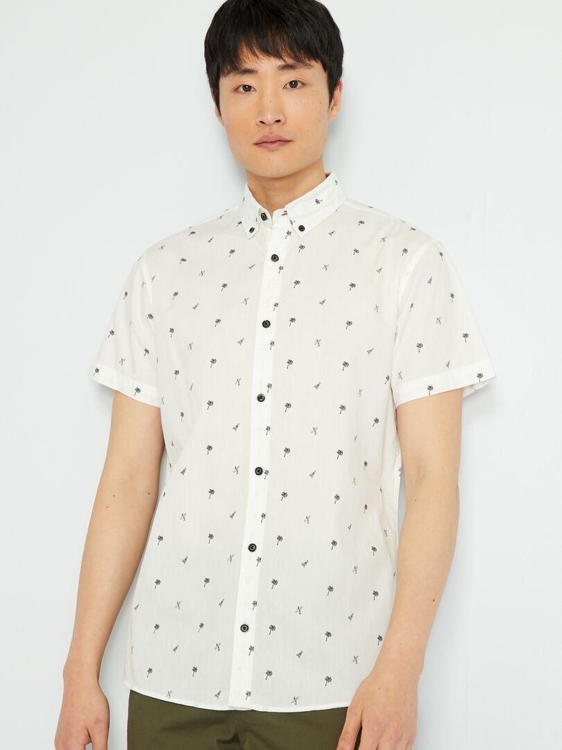 Camisa 'Produkt' con estampados de fantasía estampado blanco - Kiabi