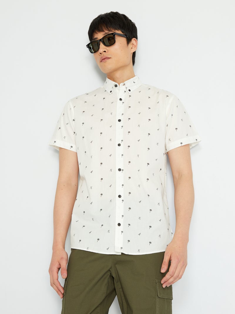 Camisa 'Produkt' con estampados de fantasía estampado blanco - Kiabi