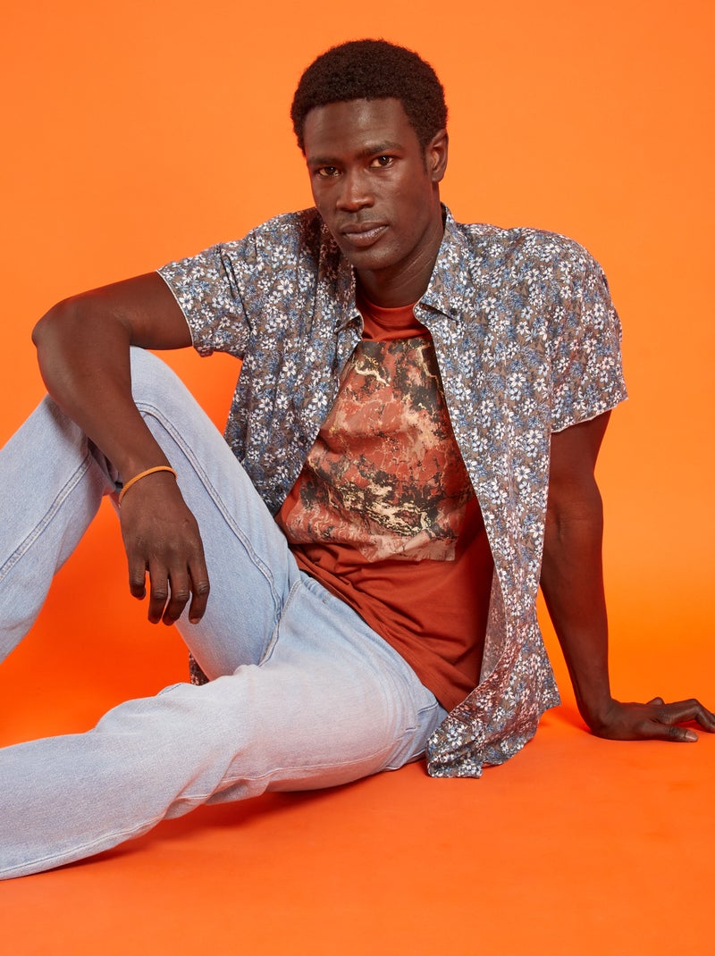 Camisa 'Produkt' con estampados de fantasía GRIS - Kiabi