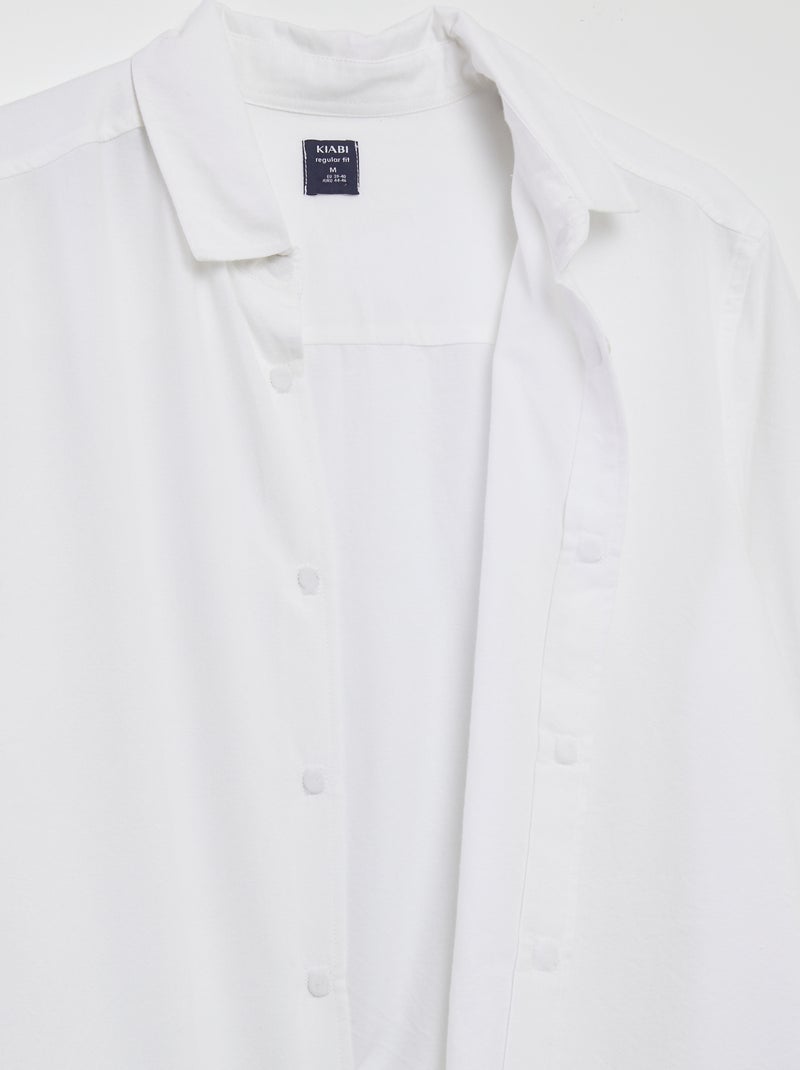 Camisa recta - colección fácil de poner blanco - Kiabi
