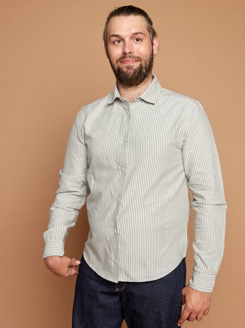Camisa recta - colección fácil de poner KAKI - Kiabi
