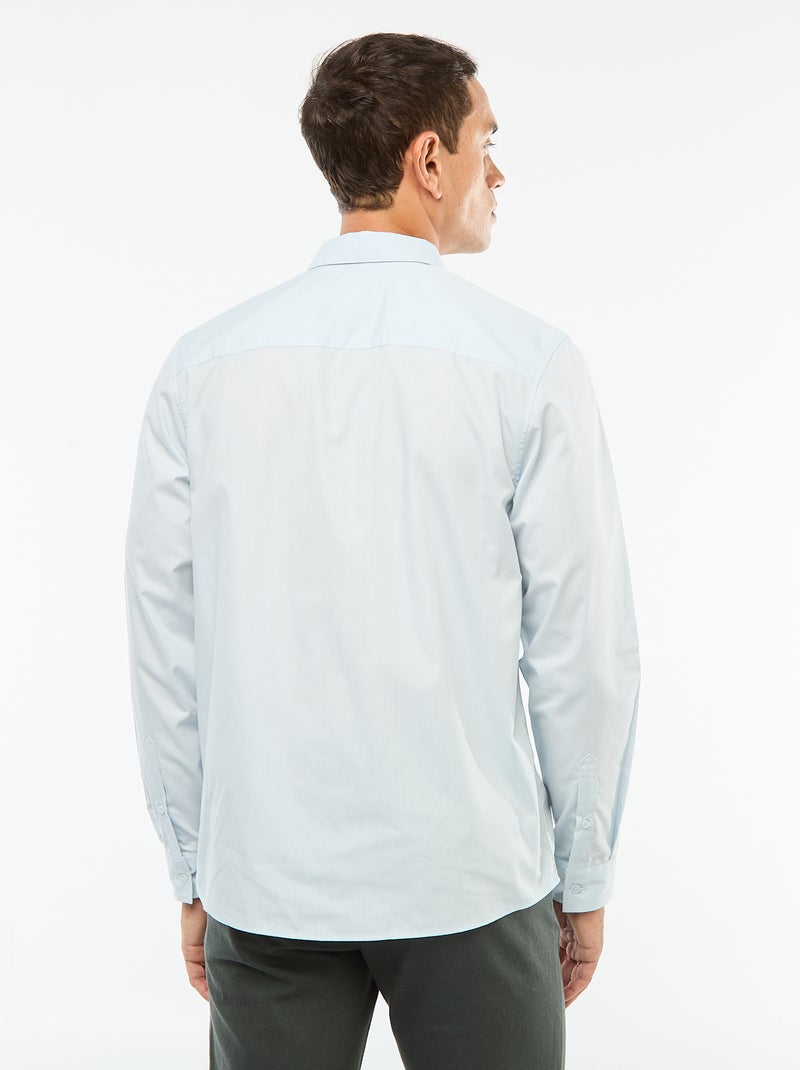 Camisa recta blanca Azul - Kiabi