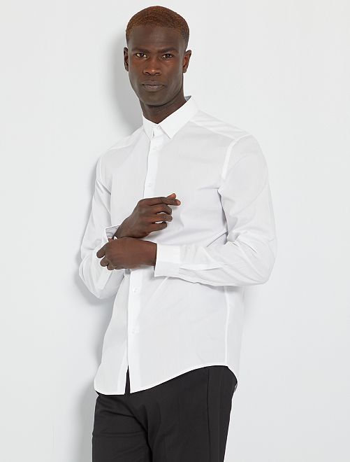 Camisa recta blanca - Kiabi