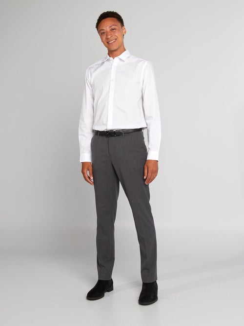 Camisa recta blanca - Kiabi