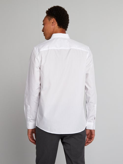 Camisa recta blanca - Kiabi