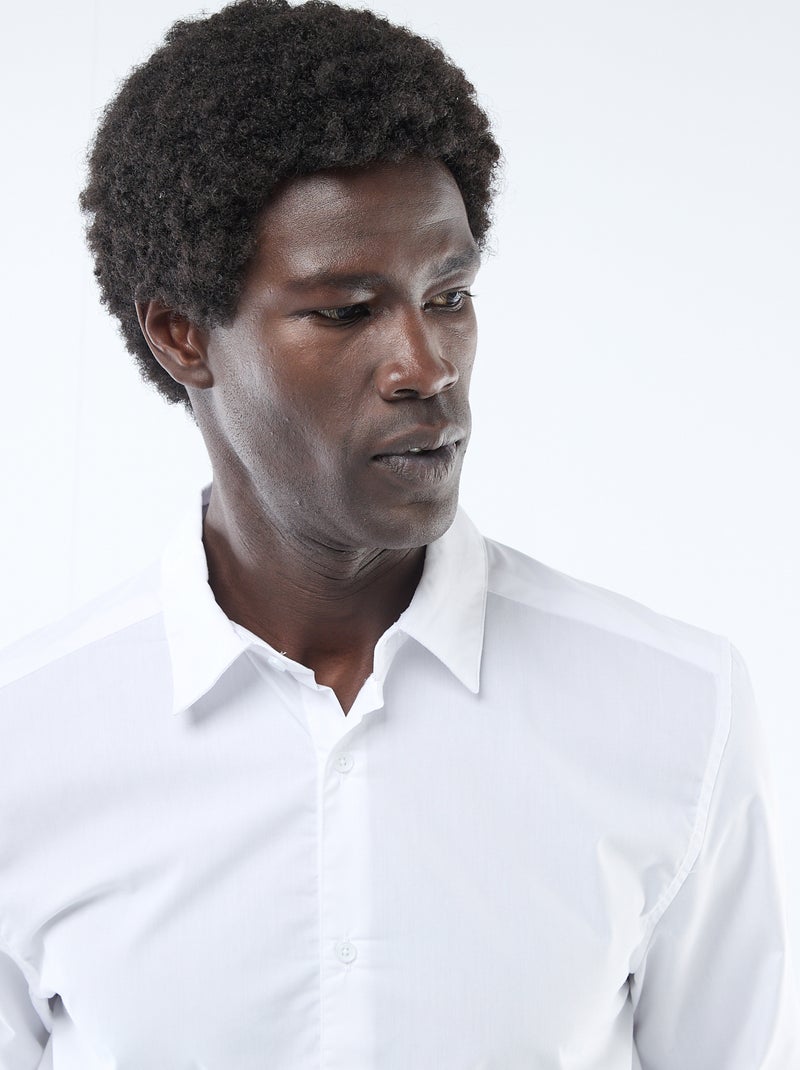 Camisa recta blanca Blanco - Kiabi