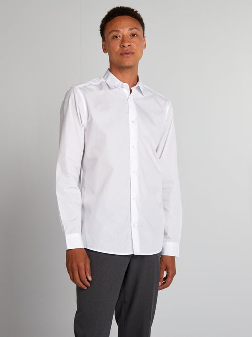 Camisa recta blanca - Kiabi