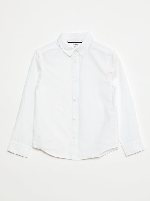 Camisa recta con abertura y puños imantados - So Easy - Kiabi