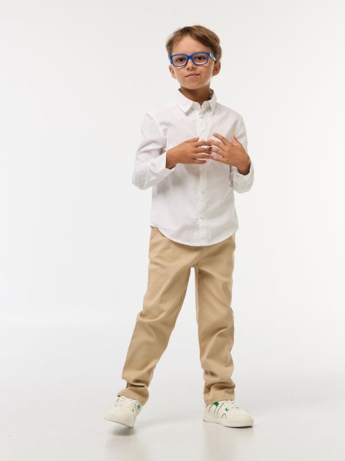 Camisa recta con abertura y puños imantados - So Easy - Kiabi