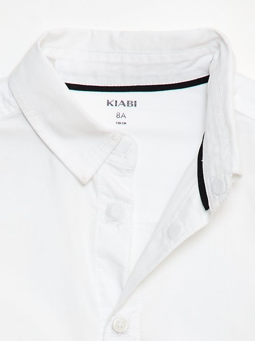 Camisa recta con abertura y puños imantados - So Easy - Kiabi