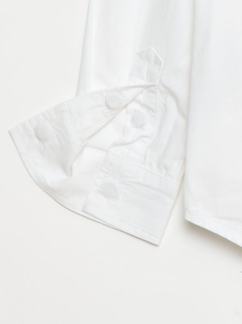 Camisa recta con abertura y puños imantados - So Easy - Kiabi