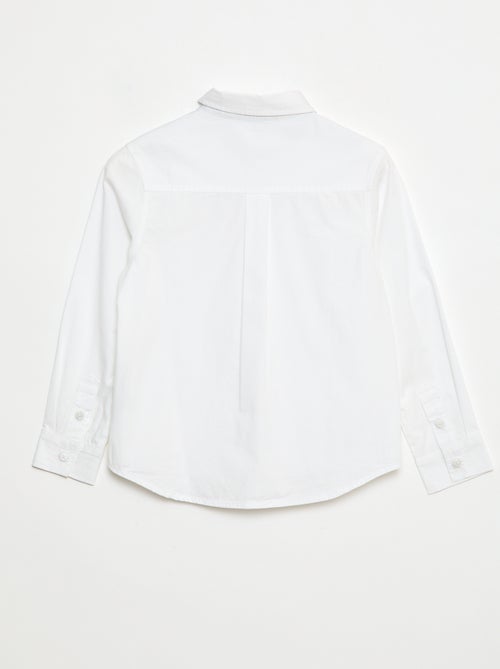 Camisa recta con abertura y puños imantados - So Easy - Kiabi