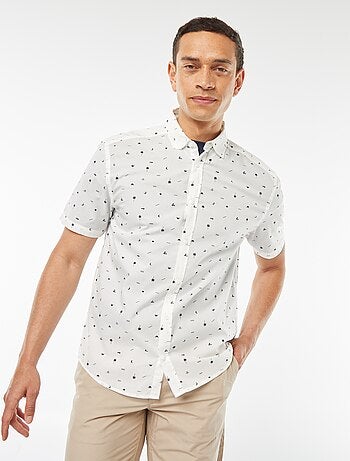 Camisa recta de manga corta