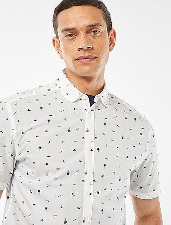 Camisa recta de manga corta