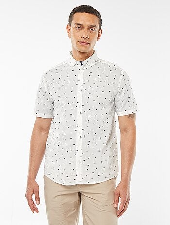 Camisa recta de manga corta