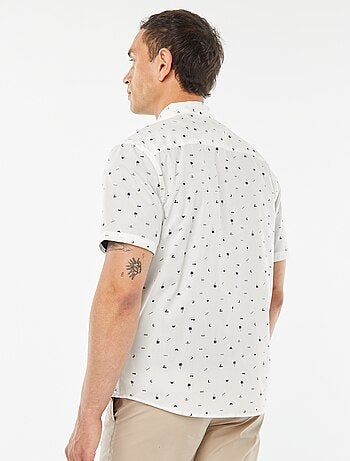 Camisa recta de manga corta