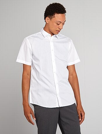 Camisa recta de manga corta