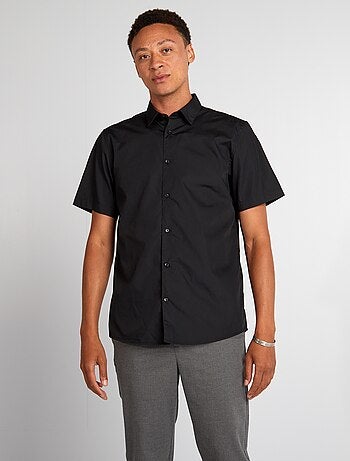 Camisa recta de manga corta