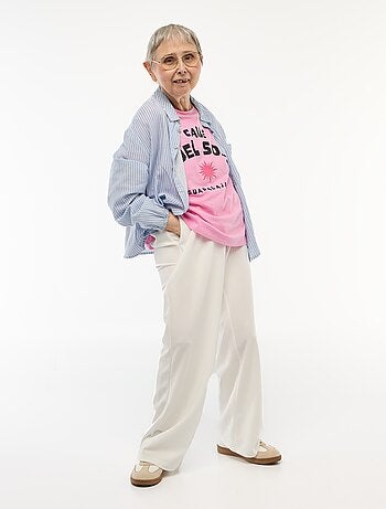 Camisa recta de rayas - Fácil de Poner