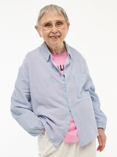 Camisa recta de rayas - Fácil de Poner - Kiabi