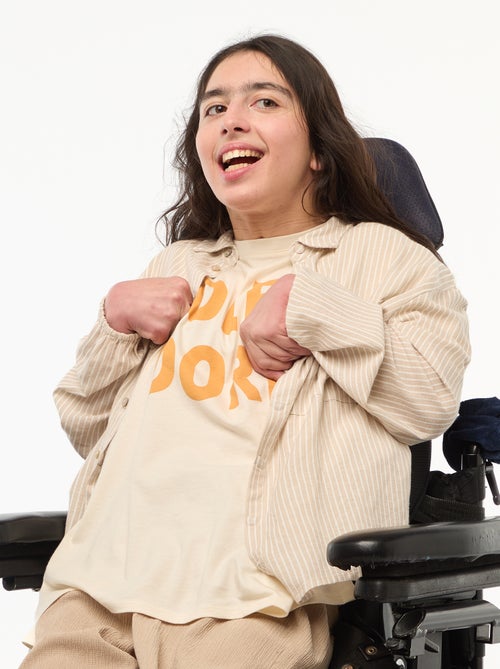 Camisa recta de rayas - Fácil de Poner - Kiabi