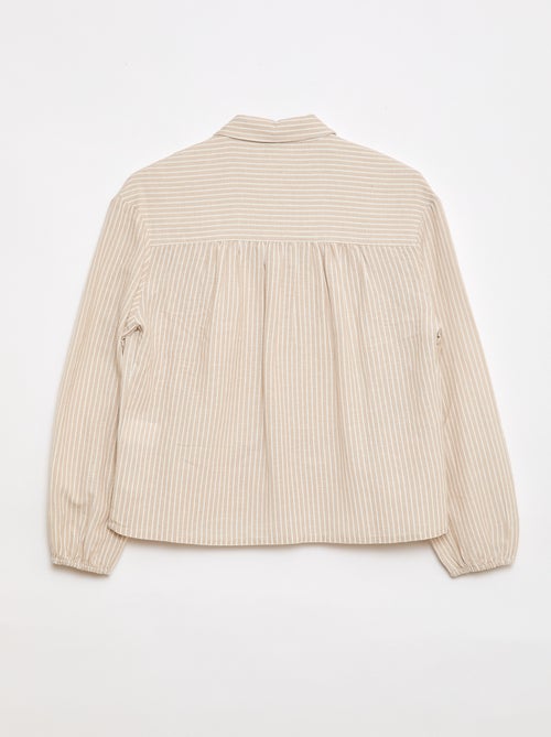 Camisa recta de rayas - Fácil de Poner - Kiabi