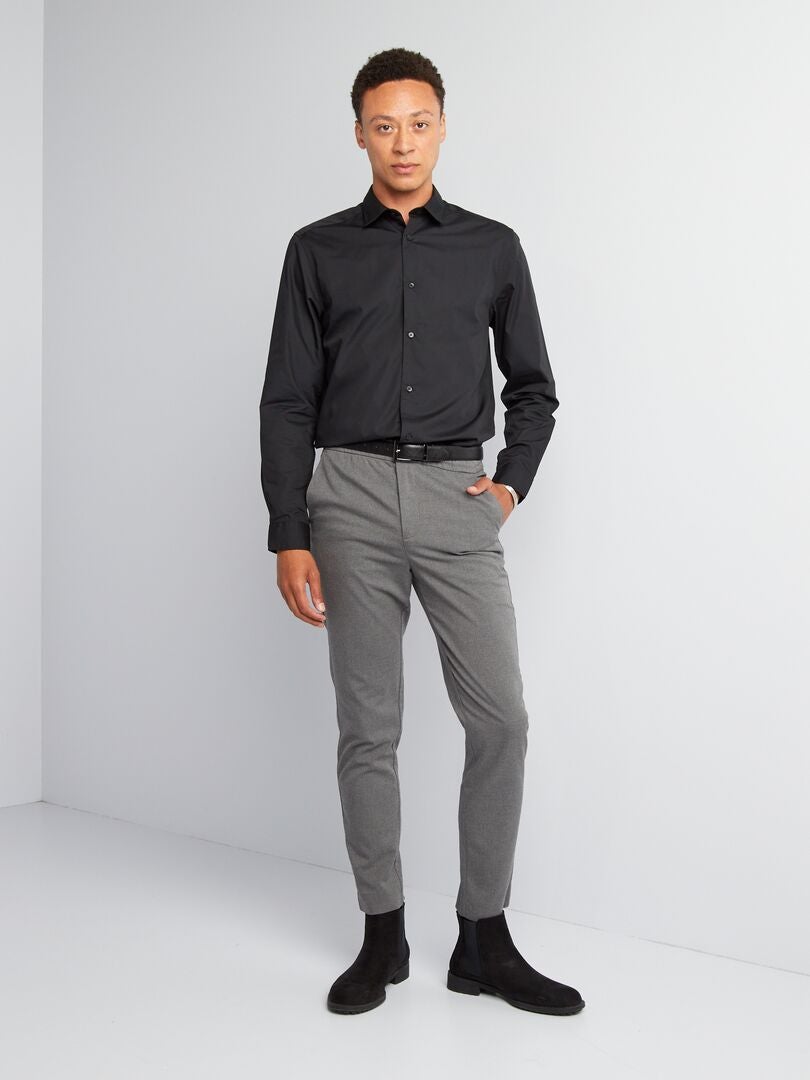Camisa recta Negro - Kiabi