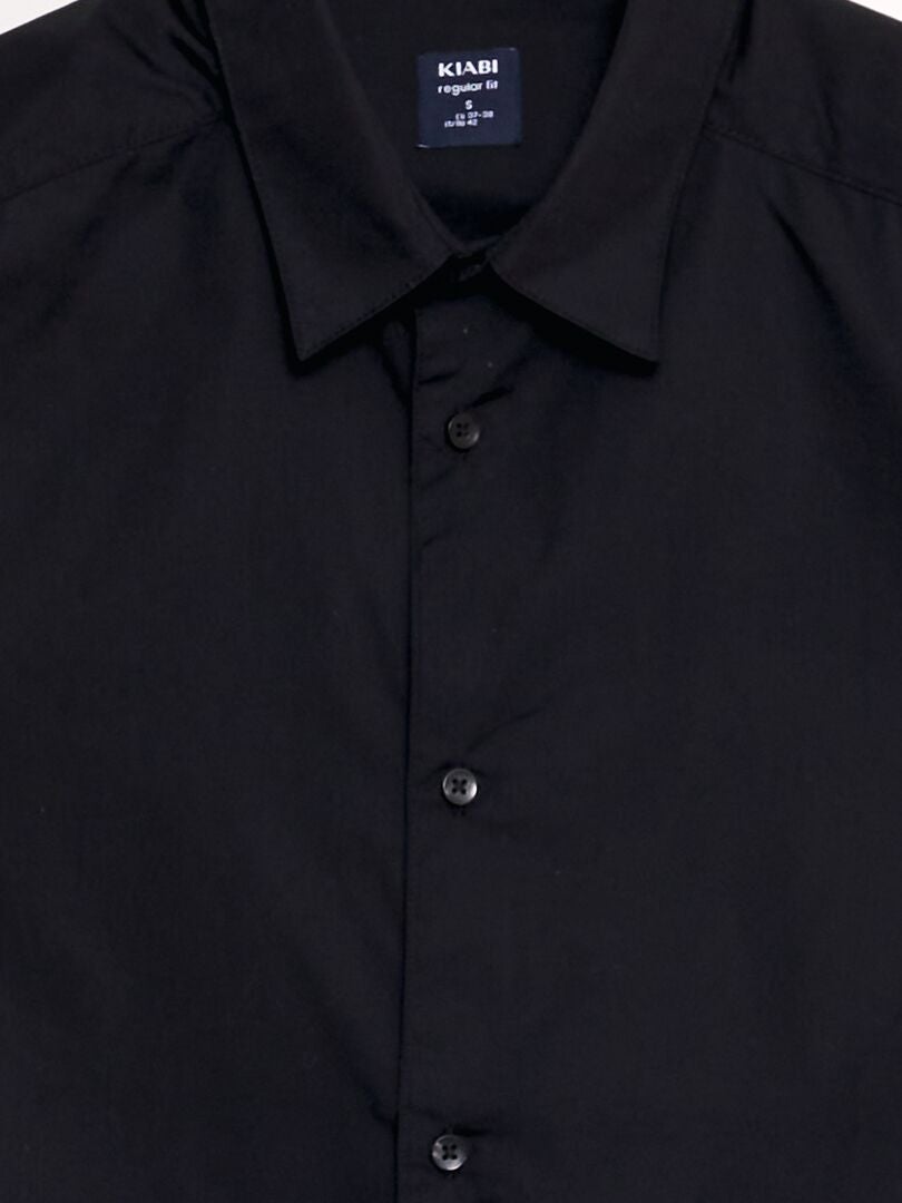 Camisa recta Negro - Kiabi